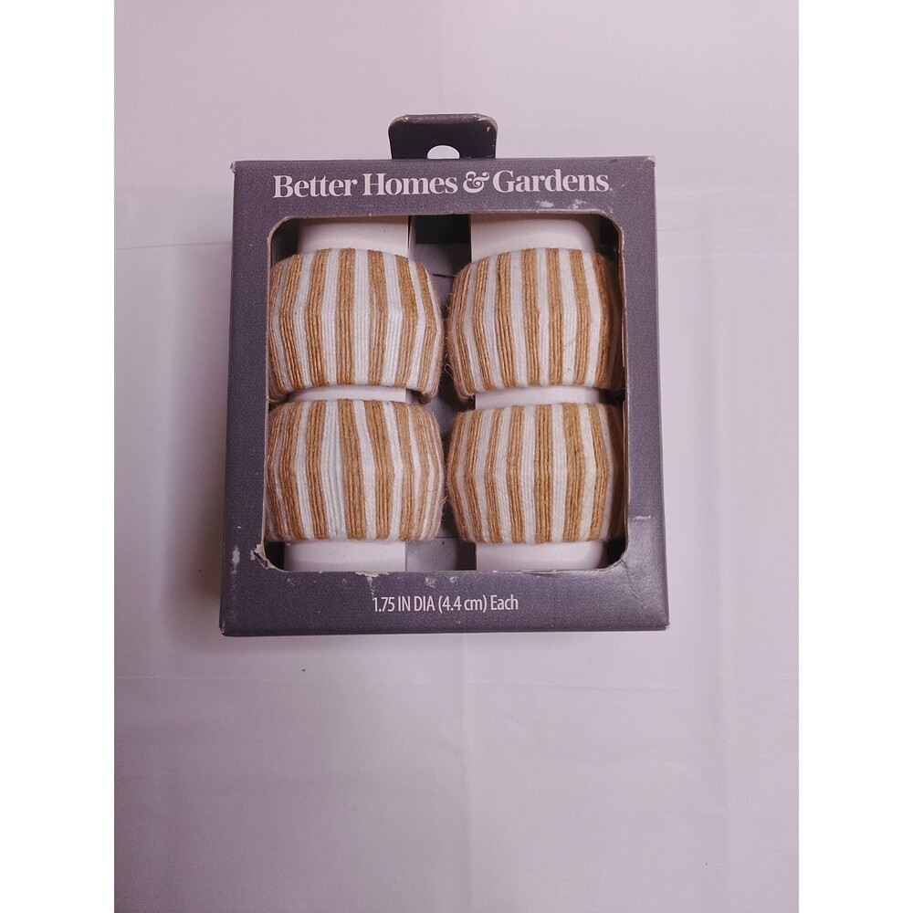 2 Set Better Hoems & Gardens Woven Napkin Rings